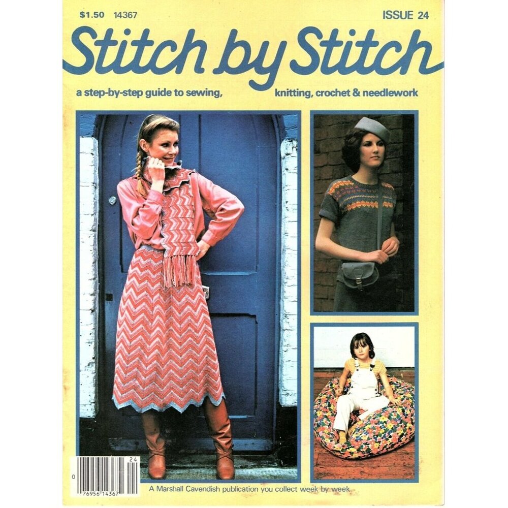 Stitch by Stitch Magazine Issue 24 1982 Guide to Sewing, Knitting and Crochet